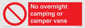 No overnight camping or camper vans